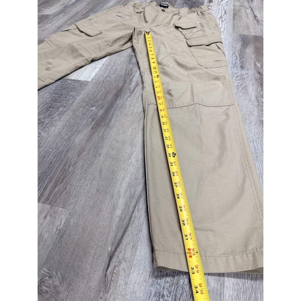 CQR Tactical Cargo Pants Men's 30x34 Khaki Ripstop Utility Hiking Workwear - Picture 5 of 7